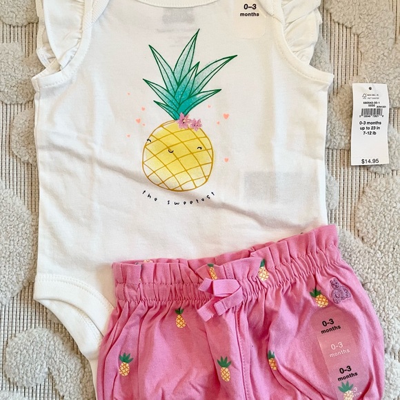 Baby Gap girl pineapple outfit NWT! - Picture 3 of 3